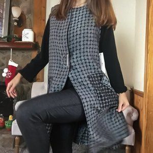 IC by Connie K Black Onyx Longline Vest